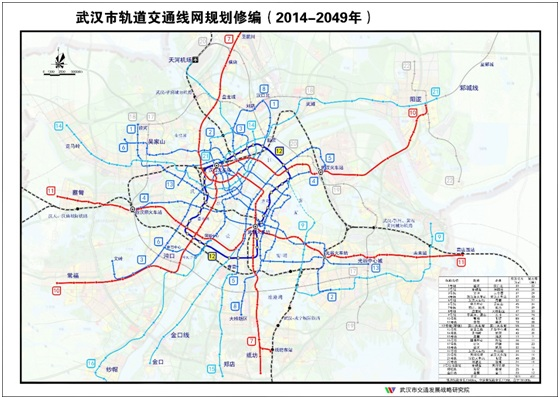 武汉市轨道交通线网规划修编（2014-2049年）
