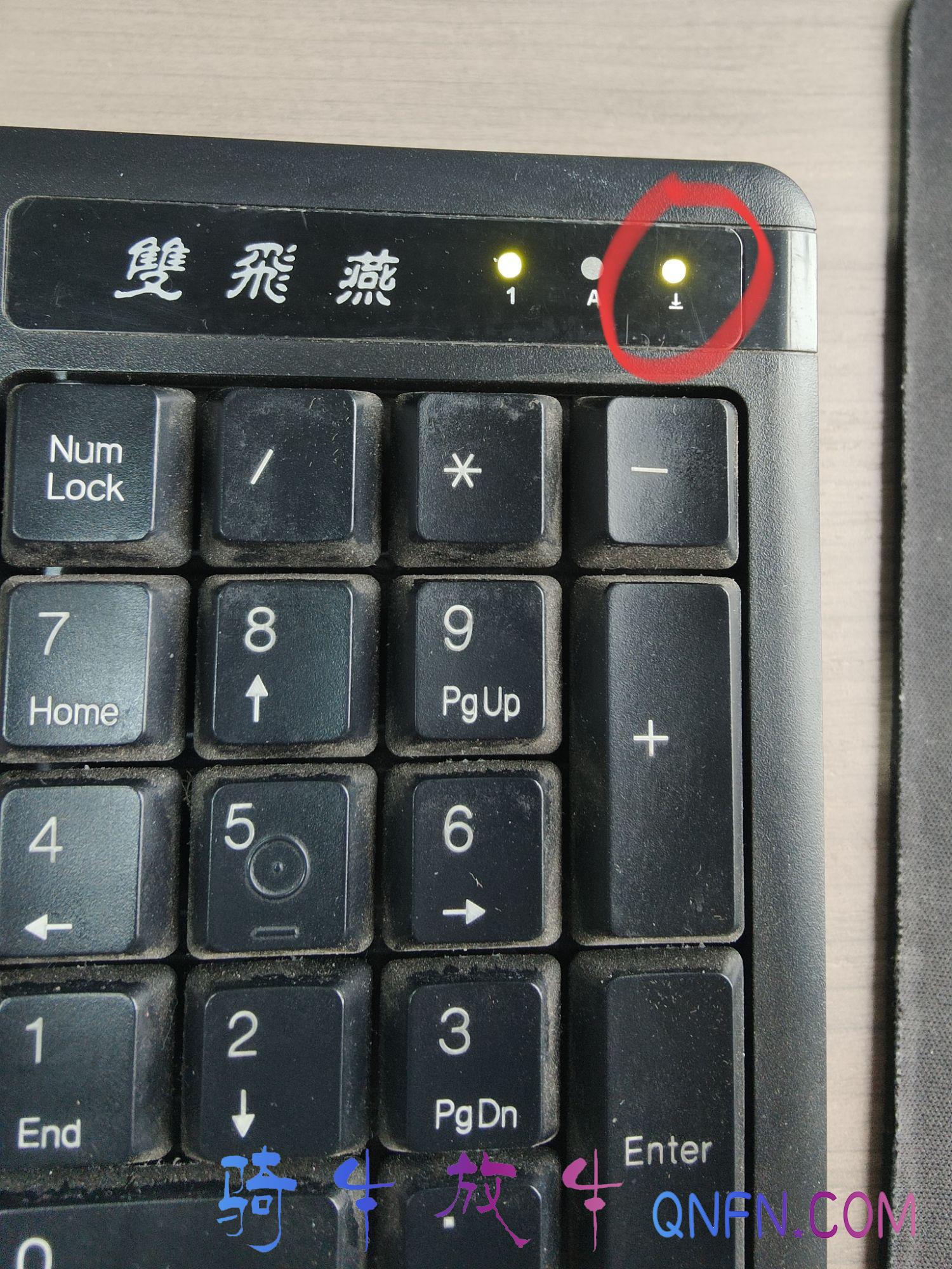 键盘上向下箭头是什么灯